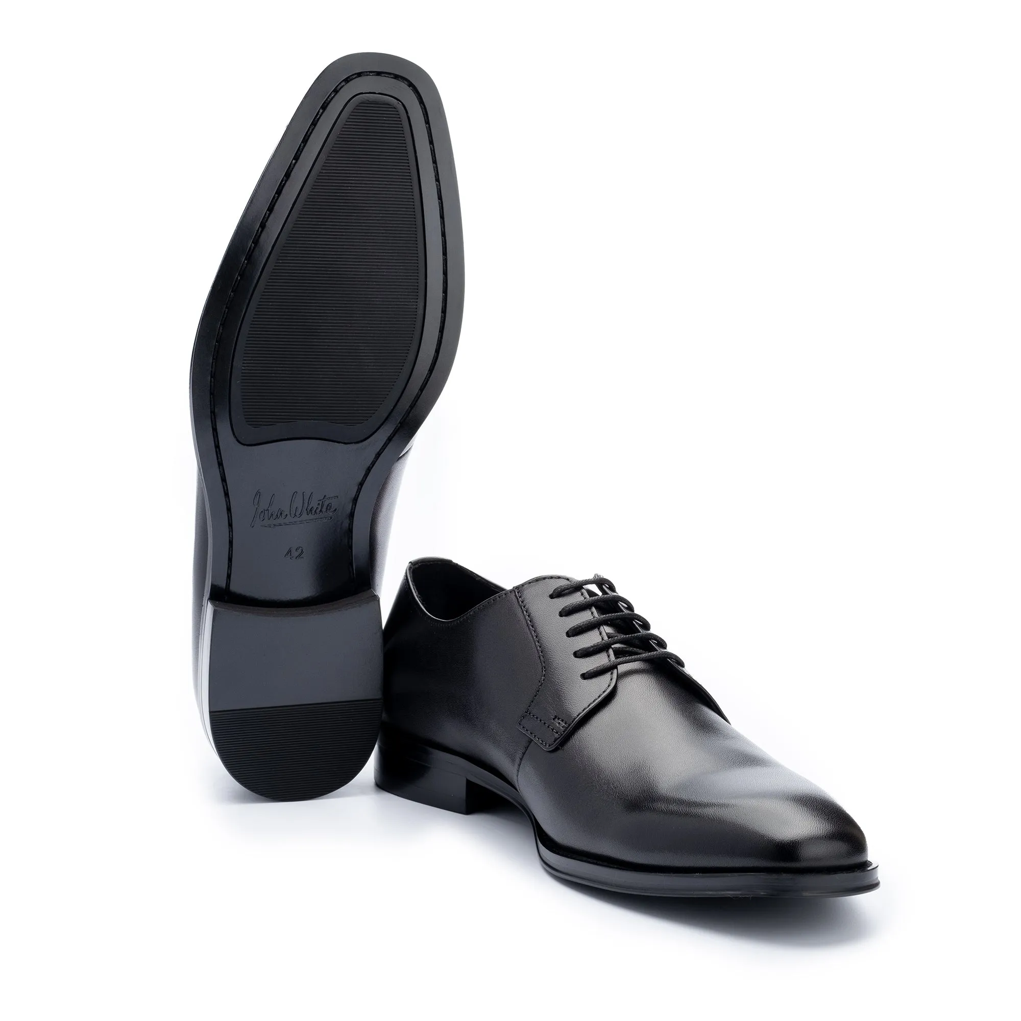 Mumford Black Derby Shoes
