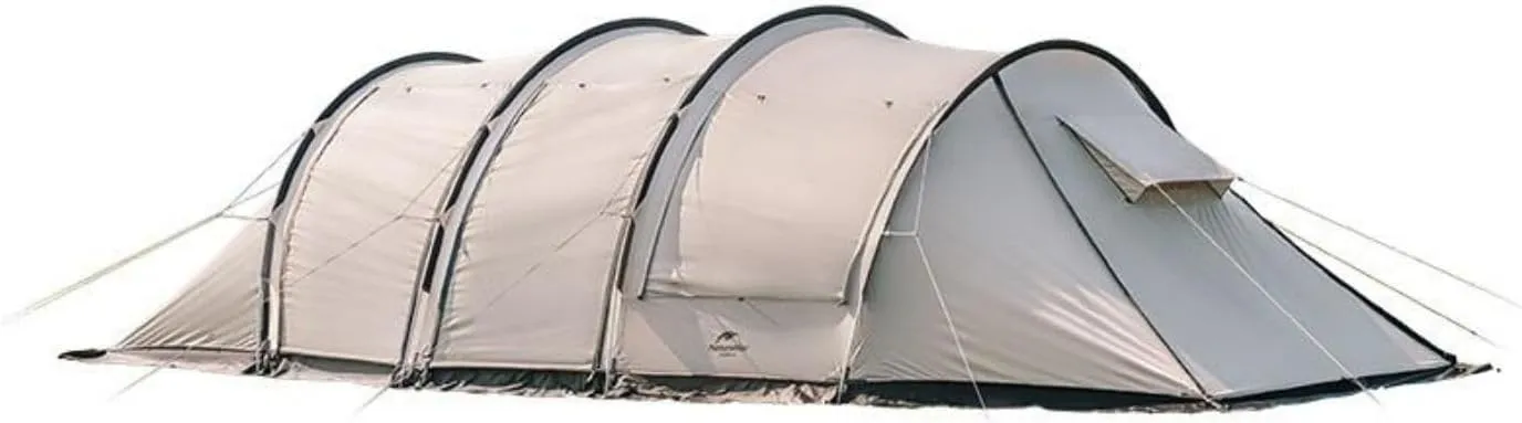 Naturehike Tunnel 4-6 Person Camping Tent, Easy Setup Waterproof Outdoor Family Tent with Inner Tent&Screen Cloth, Portable Backpacking Shelter with Carry Bag for Outdoor Camping