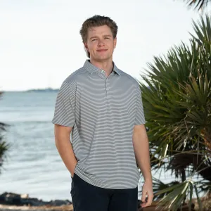 Navy Slipknot Pique Feedstripe Polo