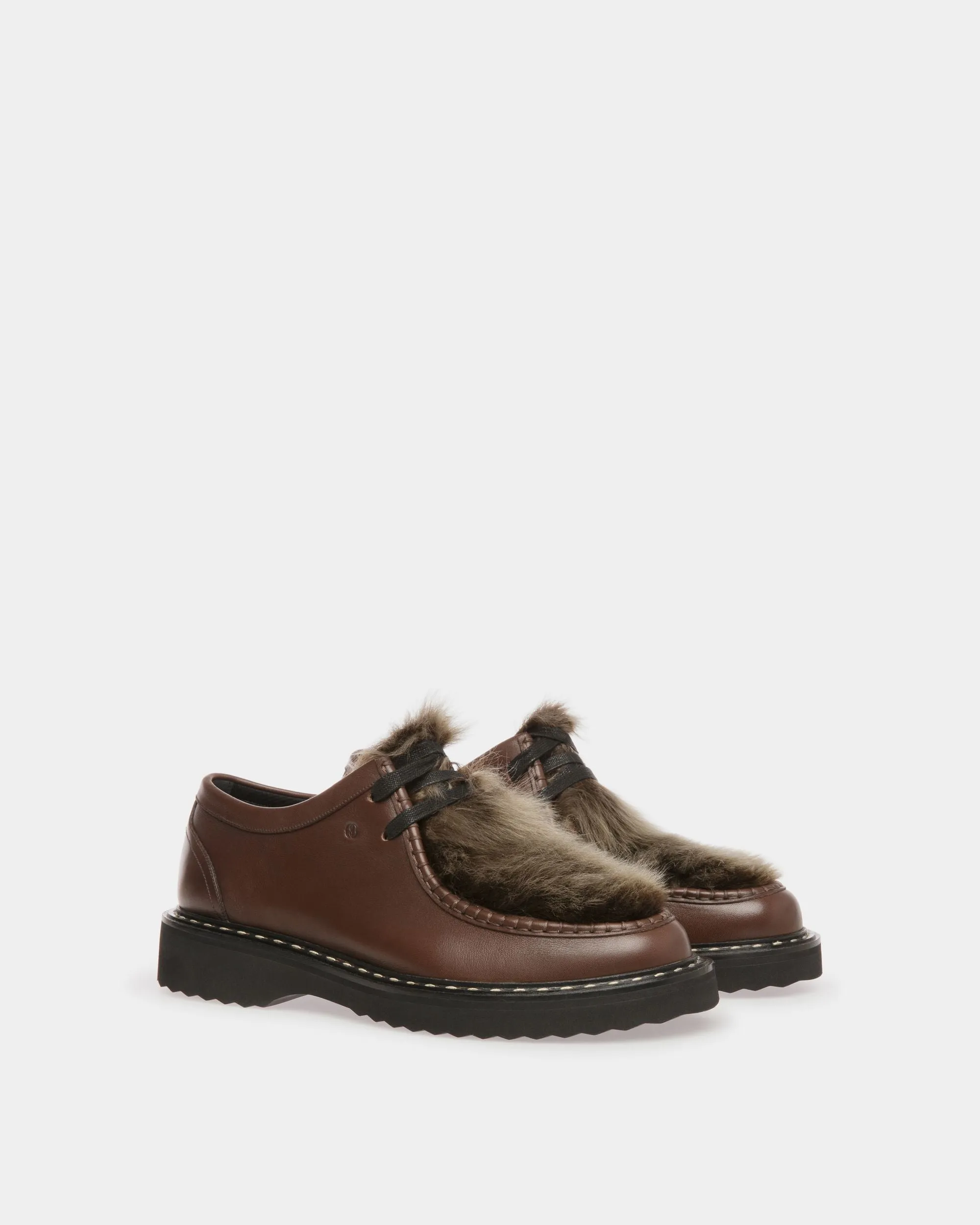 Neasden Derby Shoes In Brown Leather