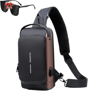 New Carbon Fiber Streamline Anti Theft Sling Bag, Streamline Anti Theft Sling Bag, Waterproof Charging Backpack