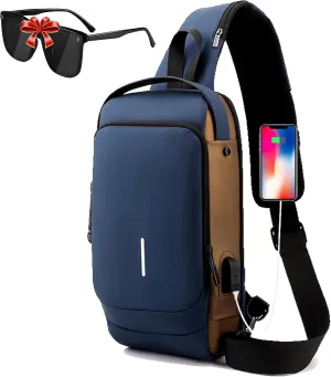 New Carbon Fiber Streamline Anti Theft Sling Bag, Streamline Anti Theft Sling Bag, Waterproof Charging Backpack