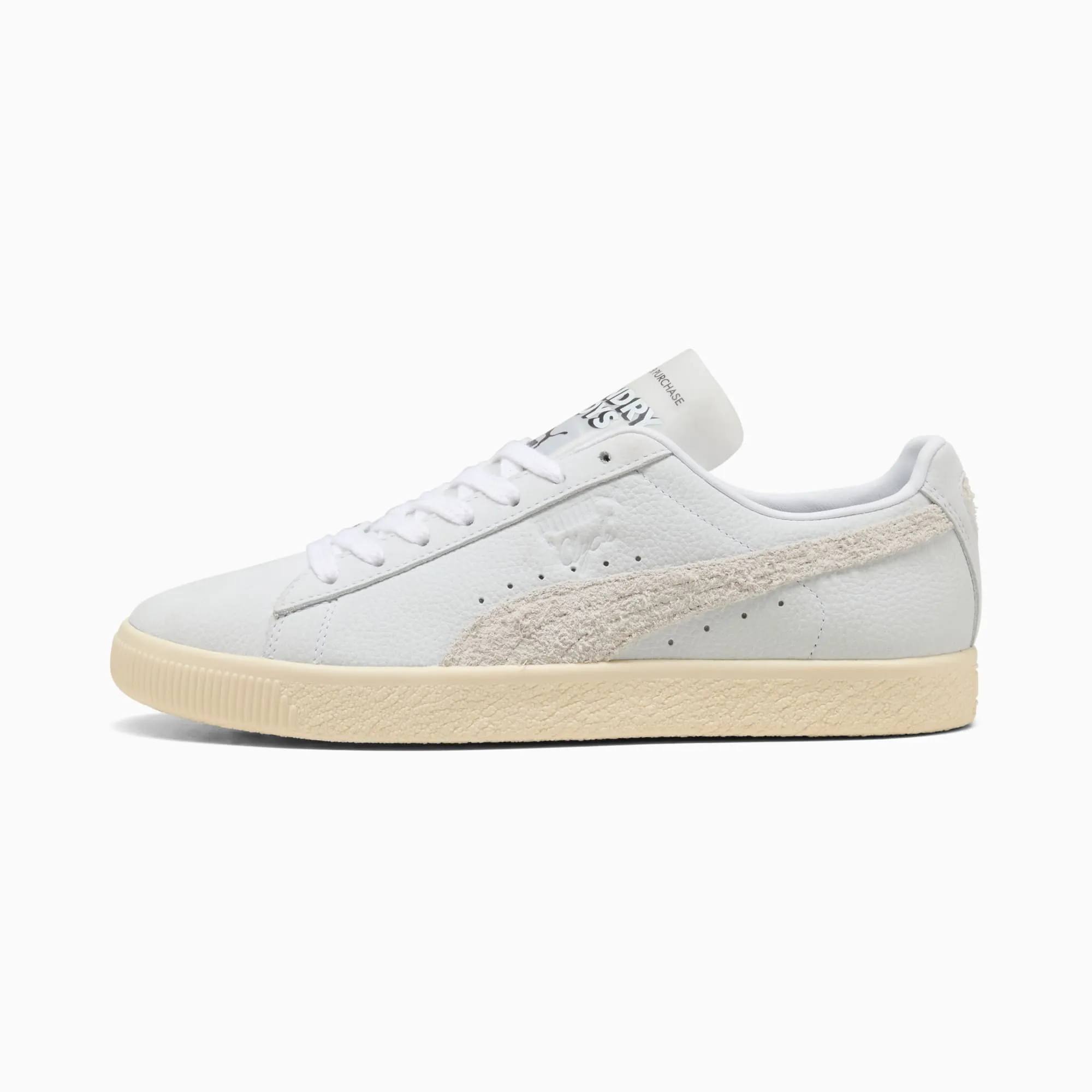 NEW Men's PUMA CLYDE LAUNDRY BOYS II White Frosted Ivory SUEDE Shoes AUTHENTIC IN BOX