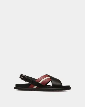 Newport Sneaker in Black And Red Leather