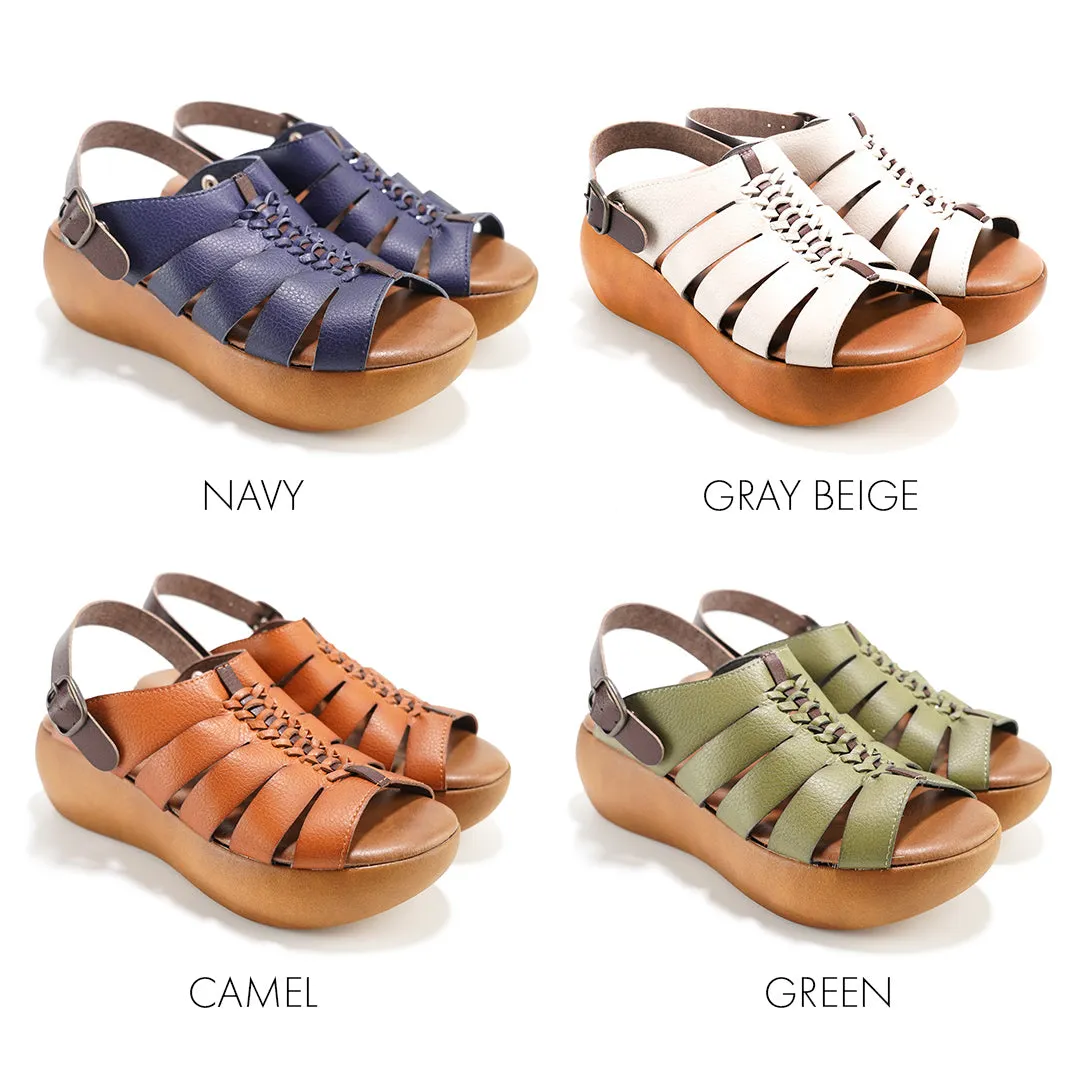 No.8304A Duo-way Strap Wedge Sandal
