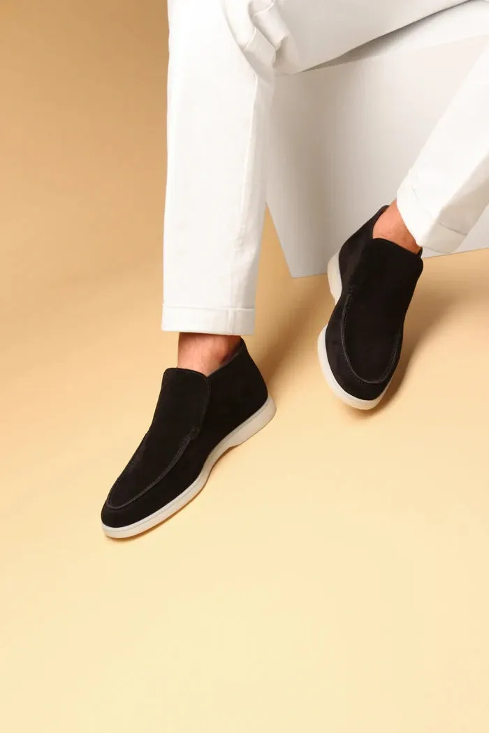 Noel Black Suede Long Loafer