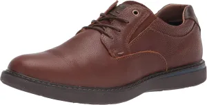 Nunn Bush Men's BAYRIDGE Plain Toe Lightweight Leather LACE-UP Oxford, Brown, 13 Wide