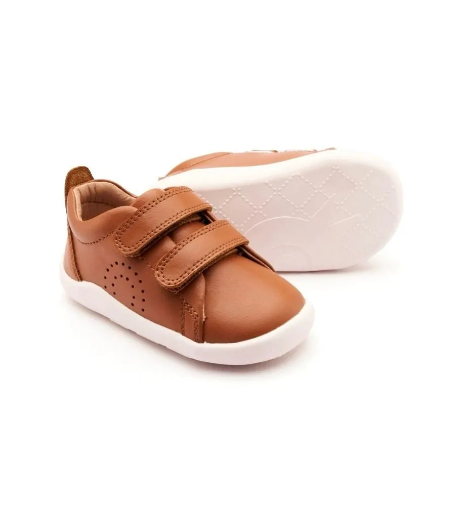 Oldsoles Little Tot Toddler Boys Brown Sneaker Tennis Shoes - TAN / WHITE SOLE
