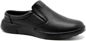 OrthoComfoot Men's Orthopedic Leather Dress Walking Shoes: Comfortable Plantar Fasciitis Loafers with Arch Support for Flat Feet, Casual Business Orthotic Slip-On for Foot and Heel Pain Relief