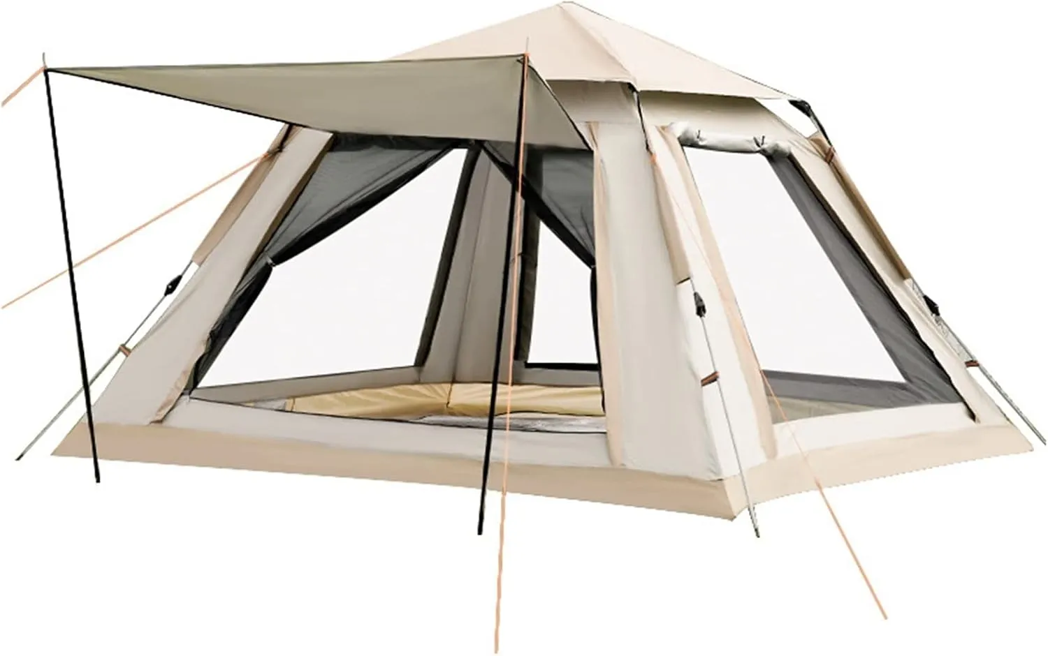 Outdoor Tent Outdoor AutomaticFully Tent 5~8 Person Beach Quick Open Folding Camping Double Rainproof Camping Shelters One Bedroom (Color : 6people) (Color : 6people)