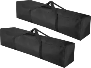PATIKIL 47 Inch Camp Chair Replacement Bag, 2 Pack Nylon Foldable Carrying Bag Large Zippered Bag with Shoulder Strap for Outdoor Camping, Black