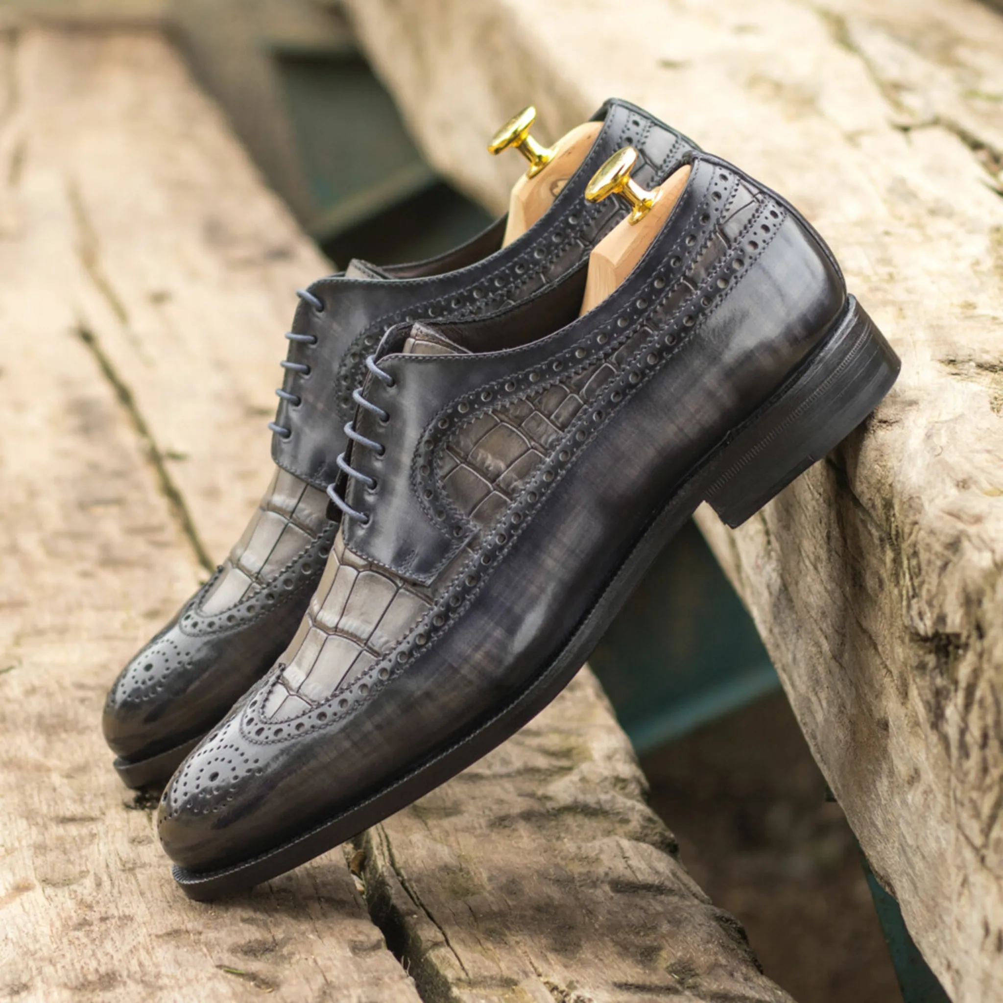 Patina Longwing Blucher Shoes