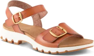 PATRIZIA Women's BUNCH Buckle Sandals - Adjustable Faux Leather Straps, Cushioned Footbed, Sporty White Sole