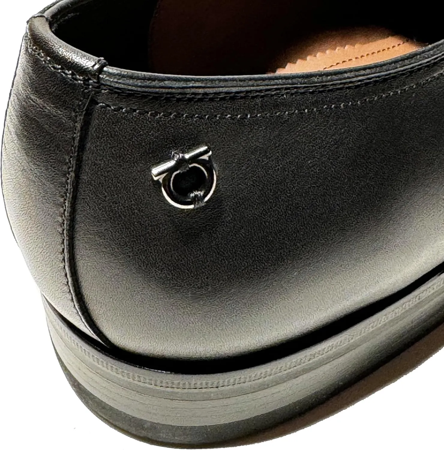 PERSHORE Leather Plain Toe Oxford Welted Black Dress Gancini (Salvatore