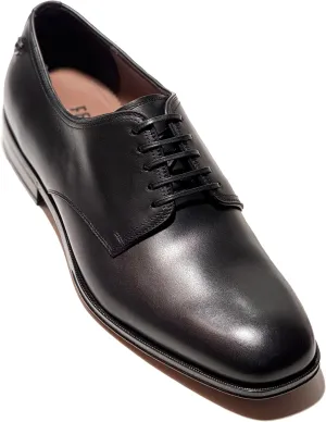 PERSHORE Leather Plain Toe Oxford Welted Black Dress Gancini (Salvatore
