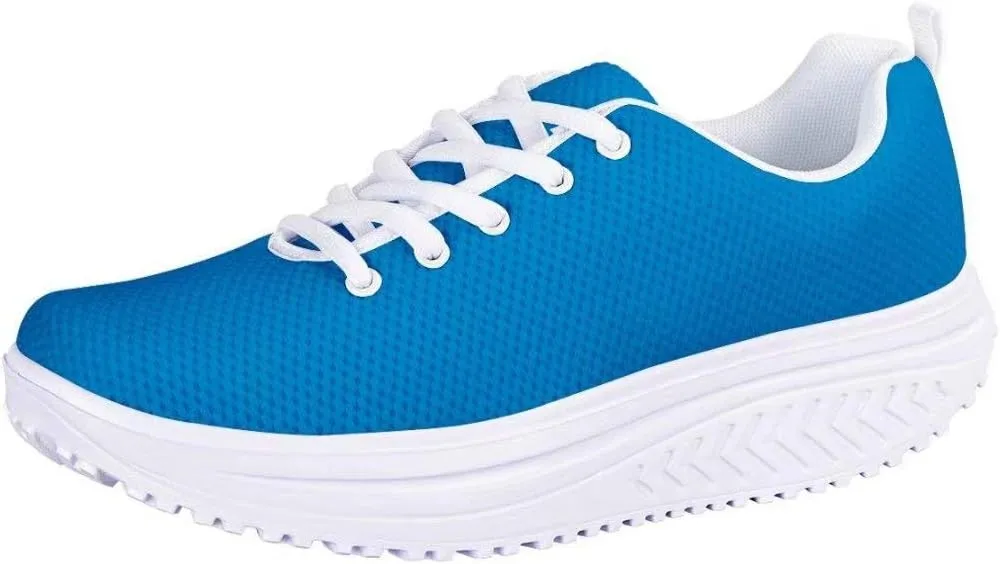 PinUp Angel Ladies Rocking Shoes Womens Lace-up Wedges Tennis Platform Walking Sneakers