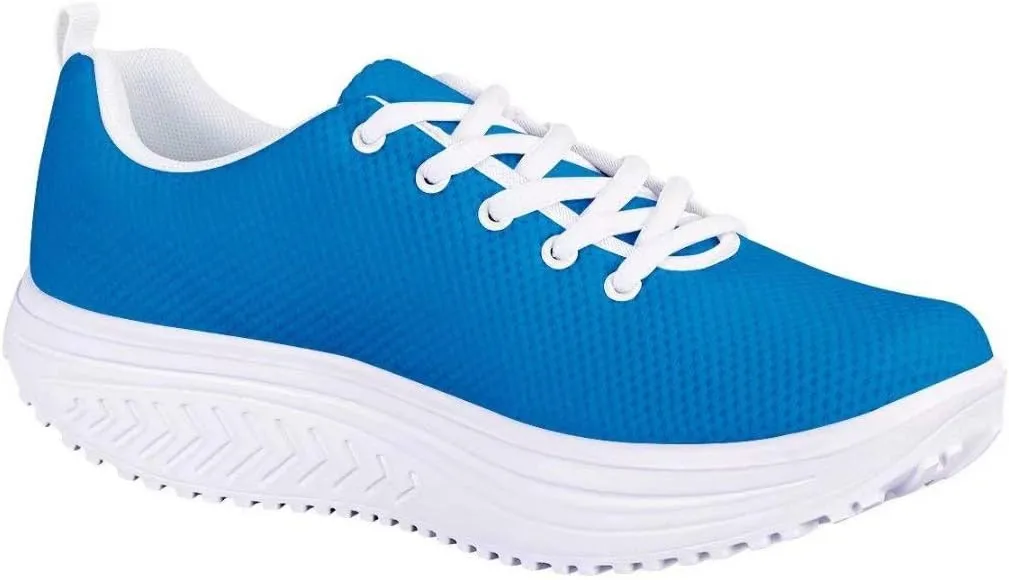 PinUp Angel Ladies Rocking Shoes Womens Lace-up Wedges Tennis Platform Walking Sneakers