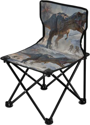 Portable Camping Folding Chairs Foldable Chair Small Dinosaur 1 Lightweight Backpacking Outdoor Outside Fishing