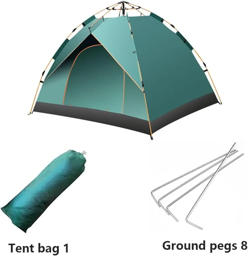 Portable Camping Tent 2-3 Person Outdoor Tents Easy to Pitch, Windproof Waterproof Dome Tent Instant Automatic Pop Up Tent Perfect Beach Outdoor Hiking Hunting Fishing