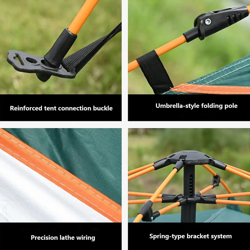 Portable Camping Tent 2-3 Person Outdoor Tents Easy to Pitch, Windproof Waterproof Dome Tent Instant Automatic Pop Up Tent Perfect Beach Outdoor Hiking Hunting Fishing