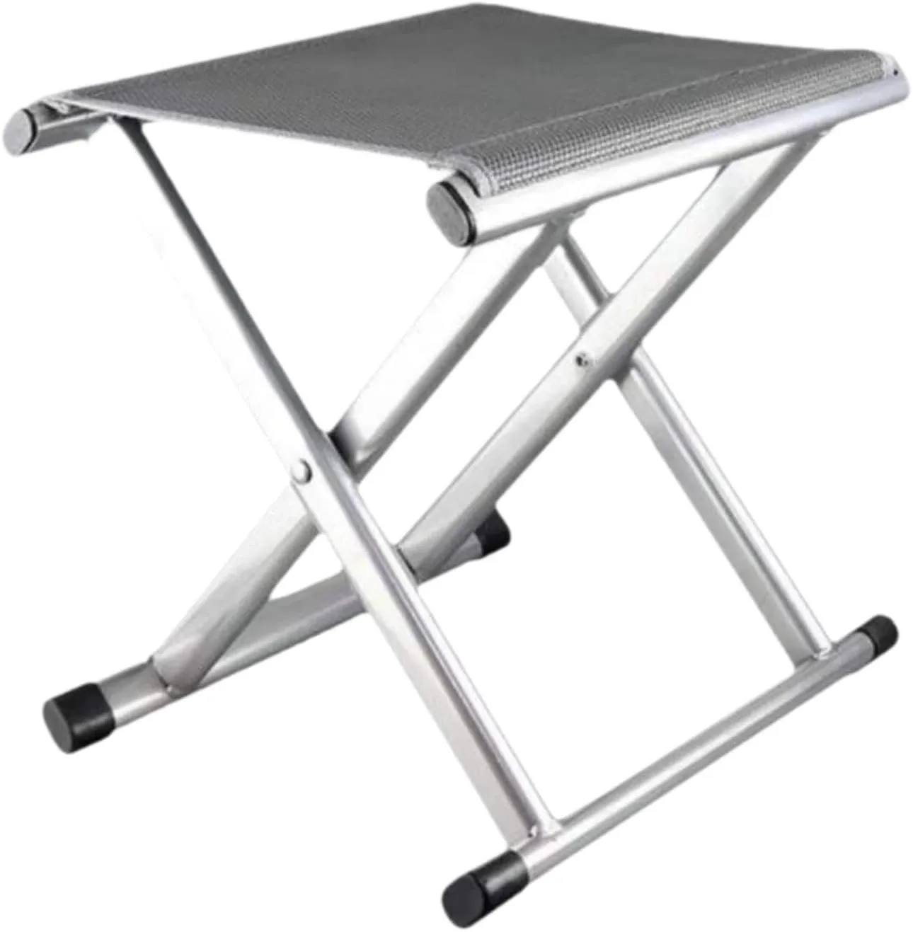 Portable Folding Stool Foot Rest Stool Outdoor Metal Frame Camping Stool Compact Foldable Stool for Backpacking Picnic Travel, M