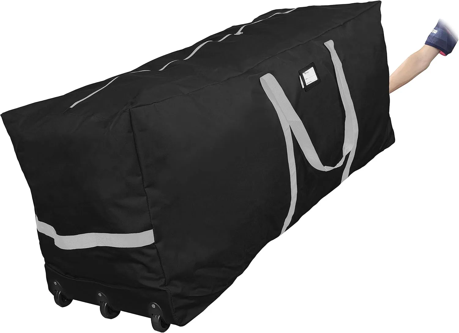 Primode Christmas Tree Storage Bag, Fits Up to 9 foot Tall Xmas Holiday Trees 28" X 16" X 60" Extra Large Heavy Duty Xmas Box Container with Wheels (Black)