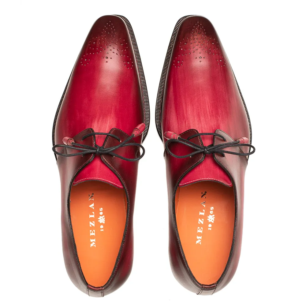 PRINCIPE PATINA LEATHER DERBY- Burgundy | Mezlan