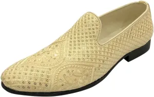 Punjabi Jutti for Men's Loafer Shoes Embroidery Slip-On Party Shoes Mojaris Wedding Bridal Dress Shoes