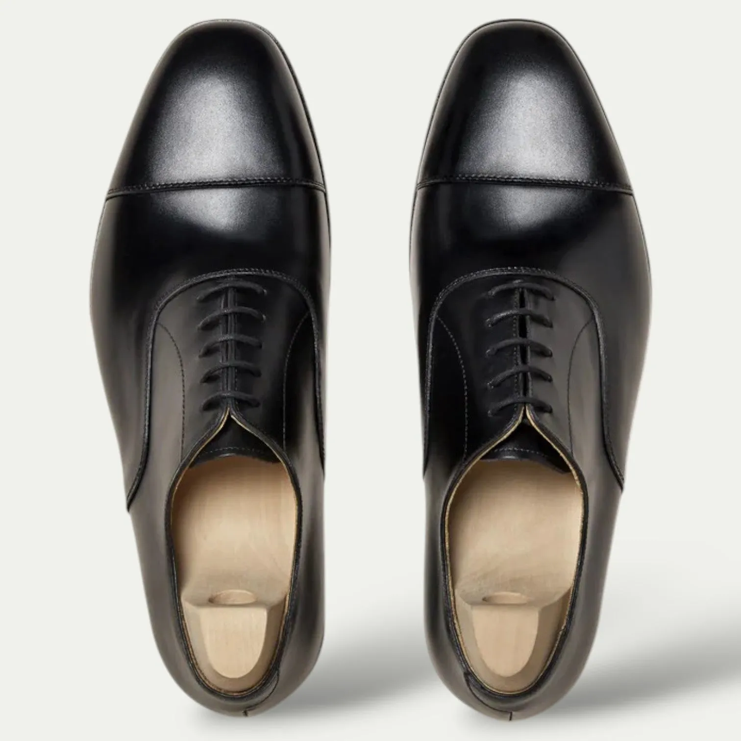 Randimo | Mens Black Calf Leather Derby Boots