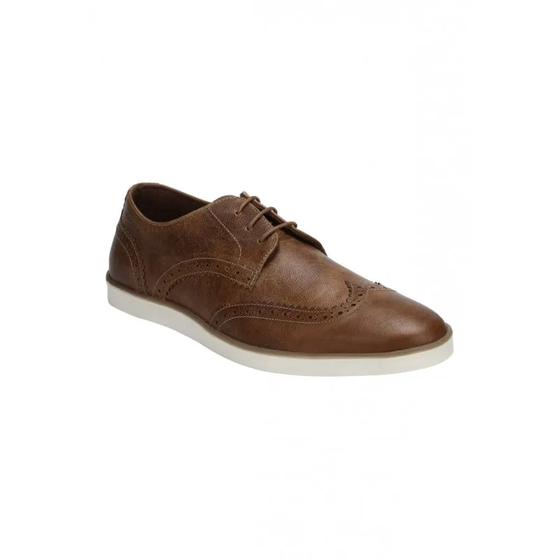 RedTape Men Tan Brogue Shoes