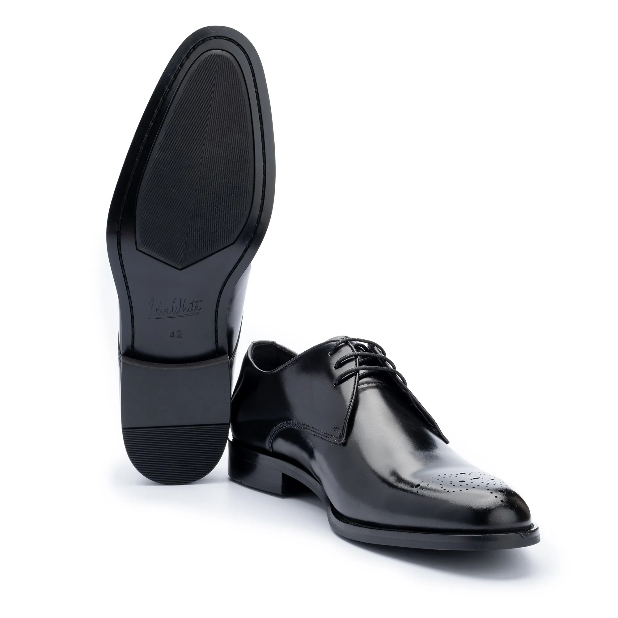 Romsey Black Derby Shoes