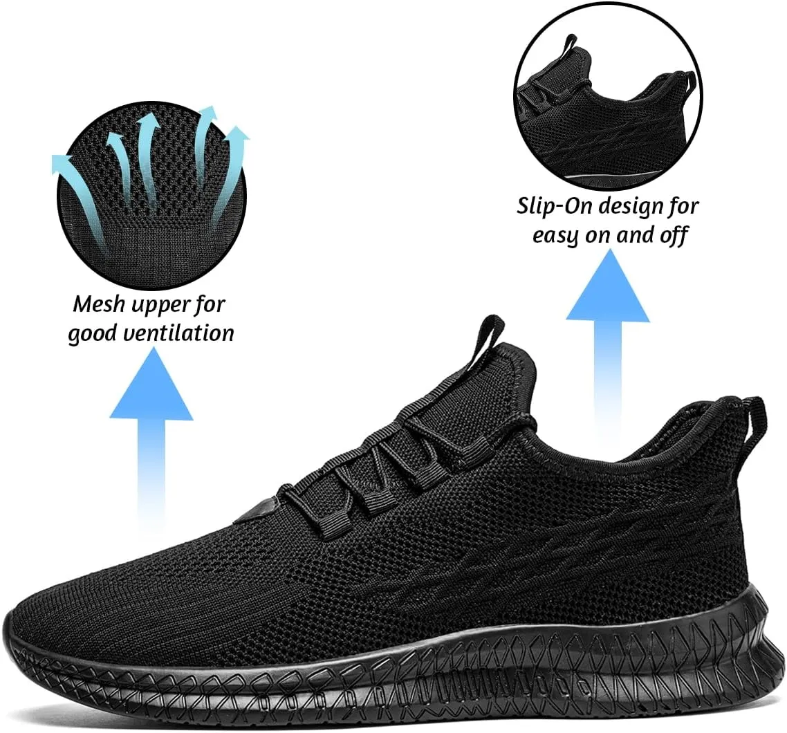 Running Shoes for Men Casual Slip on Tennis Shoes Fashion Sneaker Lightweight Breathable Gym Athletic Sports Walking Shoes