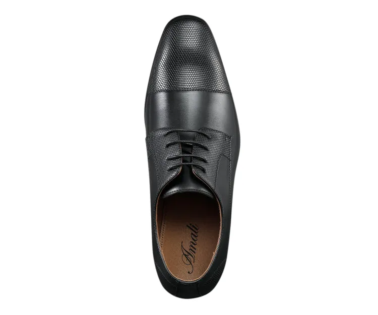 Russo Black Cap Toe Shoes