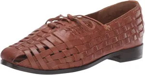 Saddle Edelman Problem-free return Retro Sam Cognac Lace-up Loafer Leather Most-ordered Oxford Rishel Tan Flat
