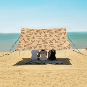 Scorpion Tarantula Pattern Beach Camping Tent Sun Shelter for Whole Family, Beach Shade Canopy with UPF50  UV Protection,Easy Set Up and Carry,Outdoor Shade for Trips, Fishing, Backyard Fun Pic