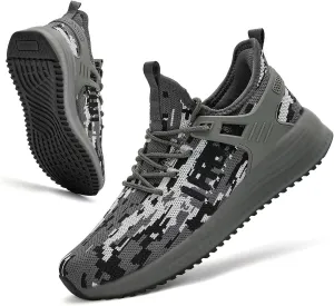 SDolphin Men's Running Shoes Sneakers - Tennis Workout Walking Gym Athletic Rubber Sole Breathable Comfortable Non Slip Fashion Shoes