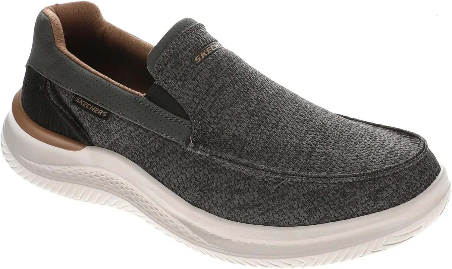Skechers USA Men's Men's Hasting-Marco Sneaker, Grey/Black, 8.5