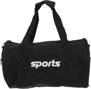 Sports Gym Bag Black Color Cylinder Shape Rain Proof Multifunctional Travel Duffel Bag for Business Trip