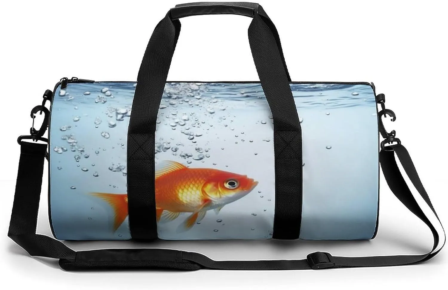 Sports Gym Bag for Women Men Travel Duffel Bag Tote Weekender Bag Fish In Water Carry on Overnight Bag for Travel Swimming Fitness Workout Sports Duffle Bag