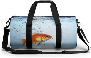 Sports Gym Bag for Women Men Travel Duffel Bag Tote Weekender Bag Fish In Water Carry on Overnight Bag for Travel Swimming Fitness Workout Sports Duffle Bag