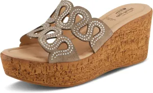Spring Step Women's Mssteamy Slide Wedge Sandal