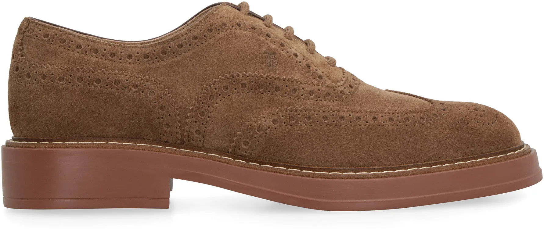 Suede lace-up shoes