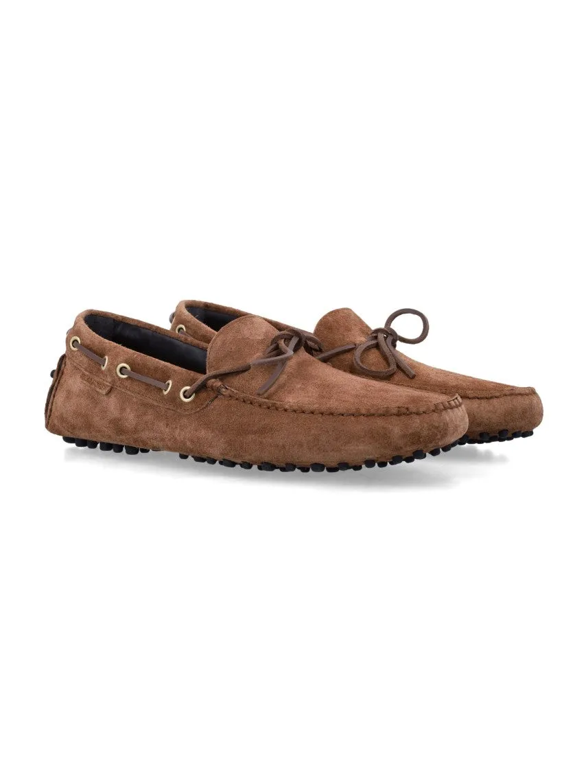 Suede Rod Driver Loafer With 360° Lace-Up System