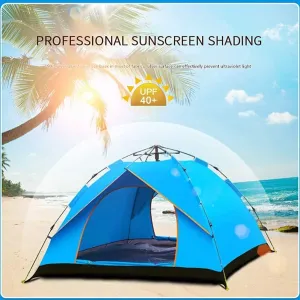 Tents for Camping 3-4 Person Automatic Pop-Up Dome Tent, Portable Waterproof and Windproof Camping, Hiking, Traveling Automatic Family Tent