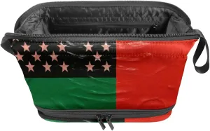 Travel Toiletry Bag,Small Makeup Bag,Watermelon African American Flag,Make up Bags for Women