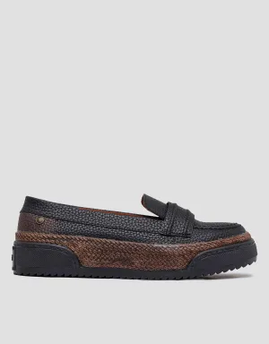 Triset Animal Skin Pattern Sepatu Loafer Wanita