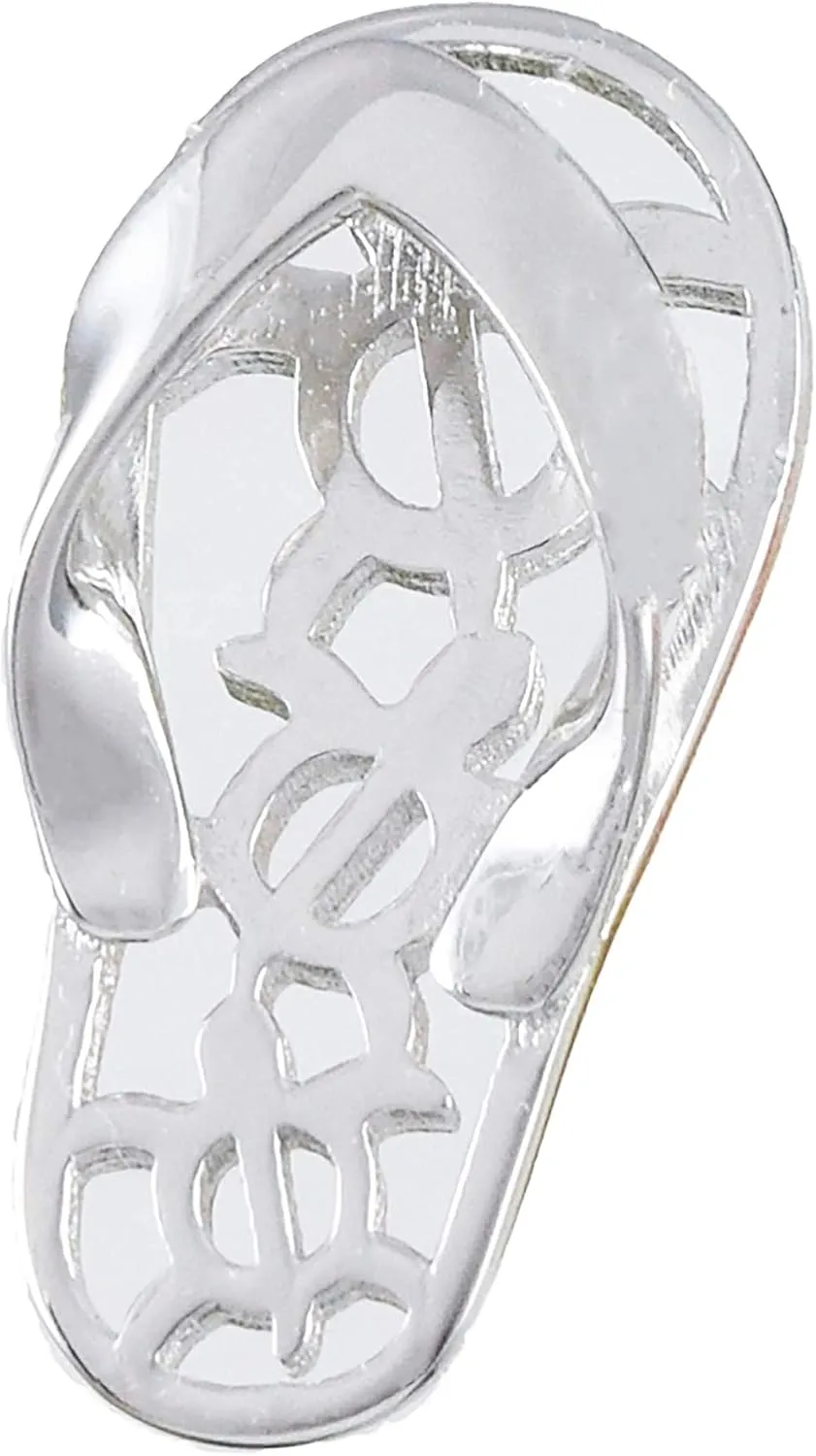 Unique Pretty Hawaiian Sea Turtle Slipper Necklace, Sterling Silver Sea Turtle Sandal Flip-Flop Charm Pendant, N6139A