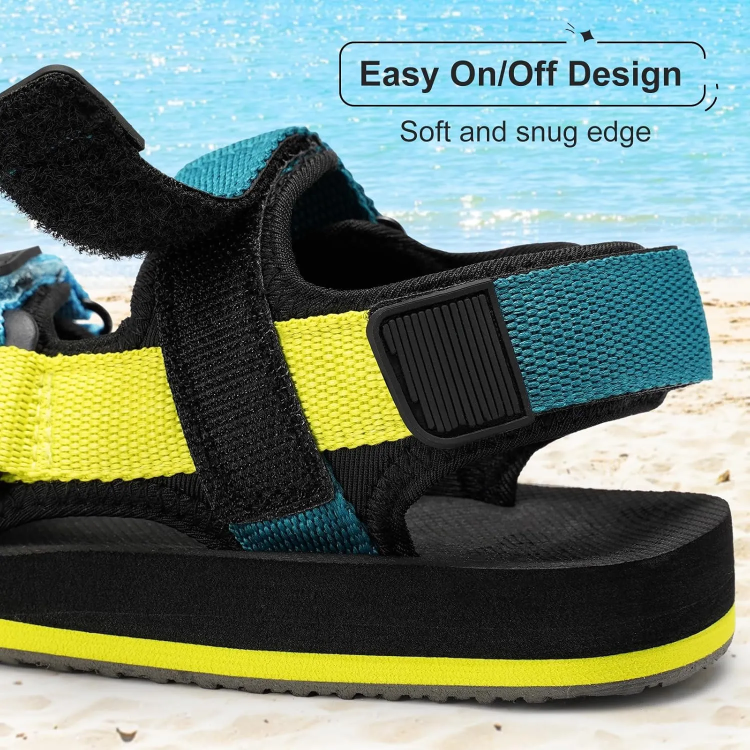 Unisex-Child Big Kids Sandals Adjustable Straps Slip on Athletic Sandals Outdoor Casual Shoes