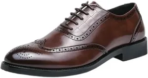 Vintage Height Increase Dress Shoes Spring Men Breathable Lace-Up Loafers Classic Comfortable Business Leather Shoes