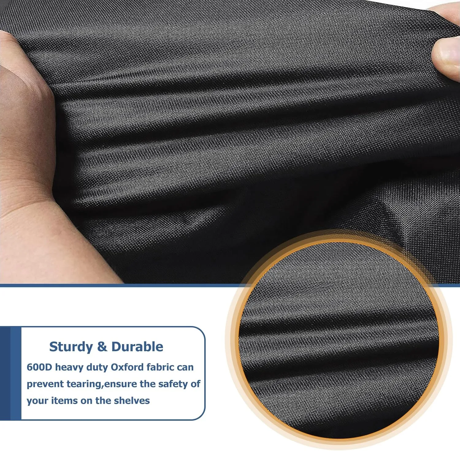 Waterproof Shelf Cover,600D Heavy Duty Dustproof Storage Wire Rack Covers,Outdoor Shelving Covers for Wire Shelves with Zipper 48''x20''x72'',Black.